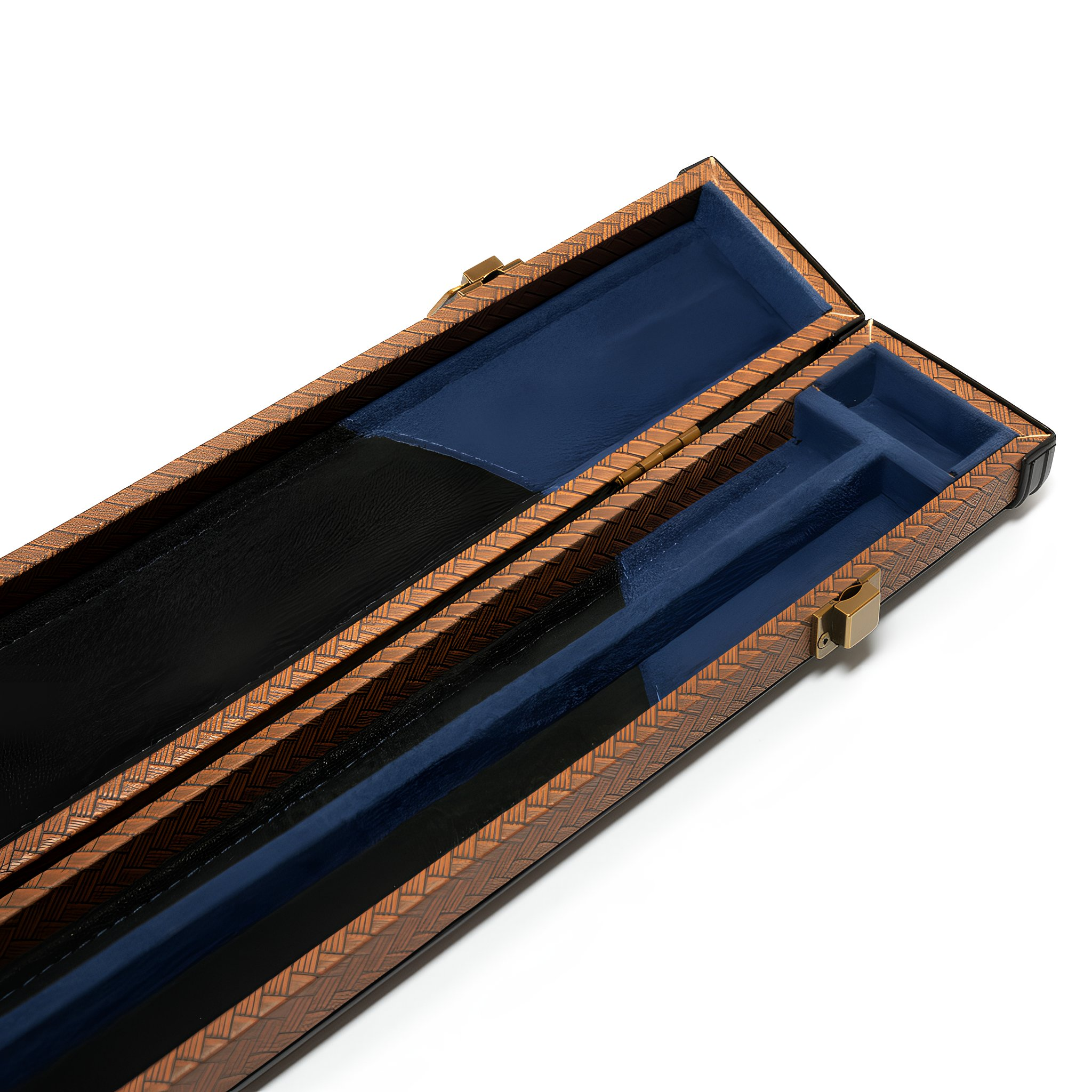 Textured Brown 3/4 Cue Case