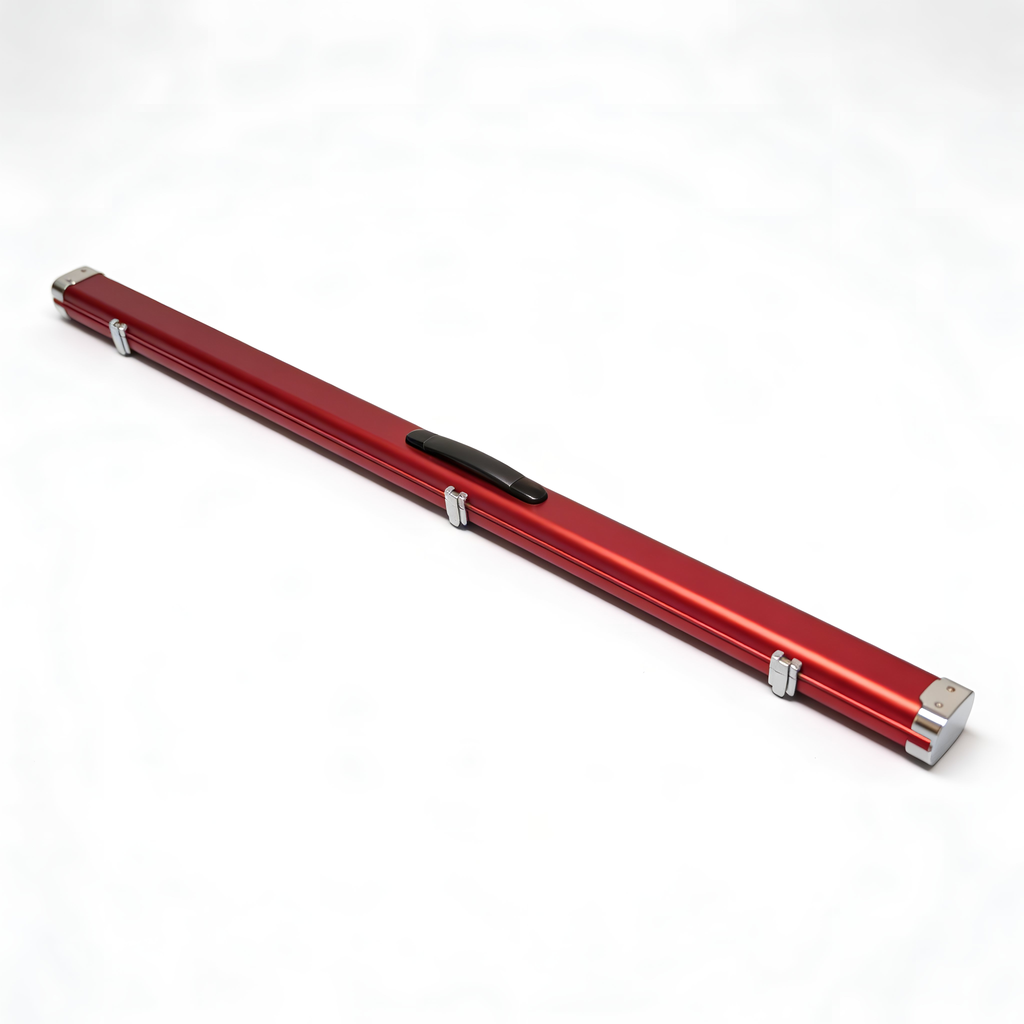 Aluminium 2 Slot 1 Piece Cue Case – Red