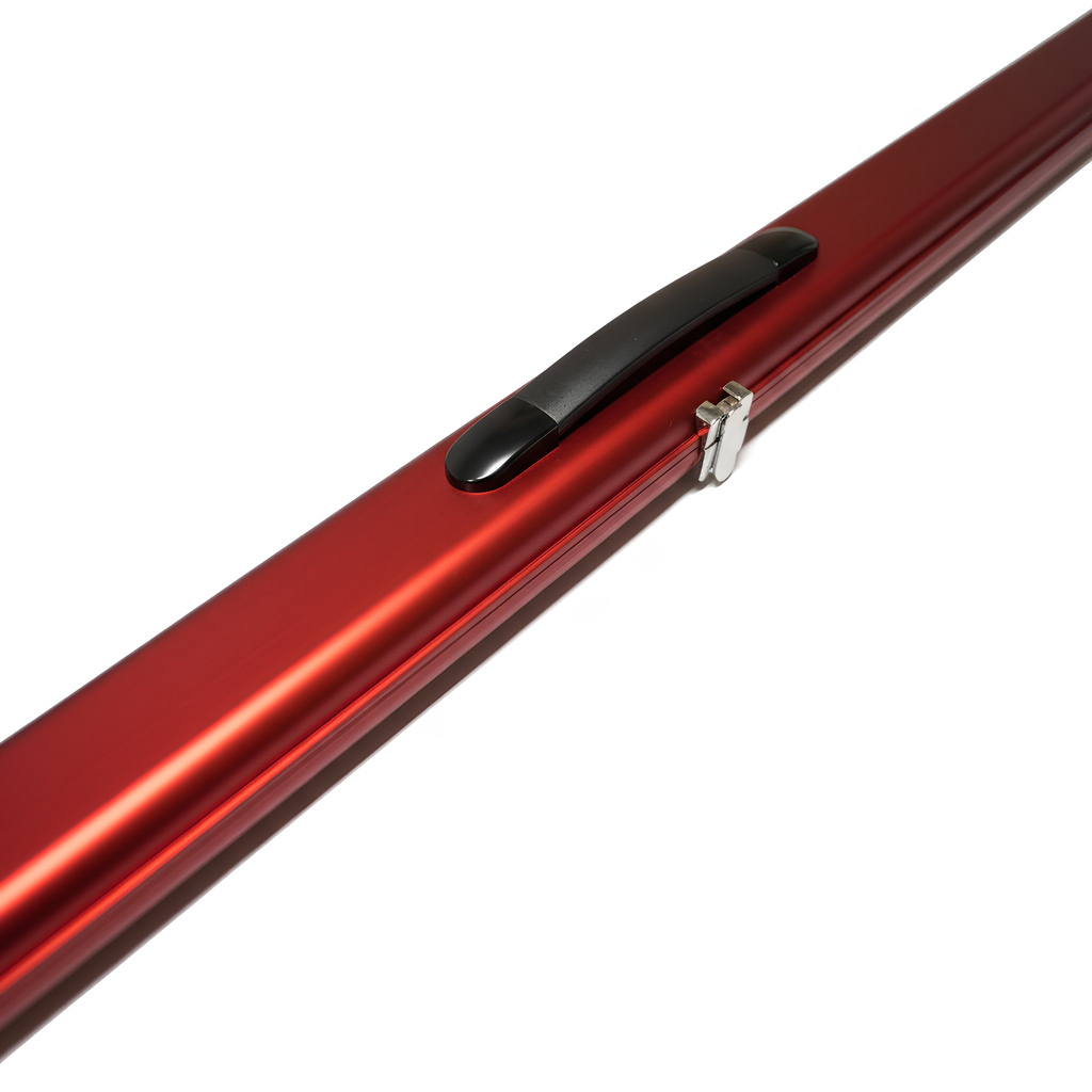 Aluminium 2 Slot 1 Piece Cue Case – Red